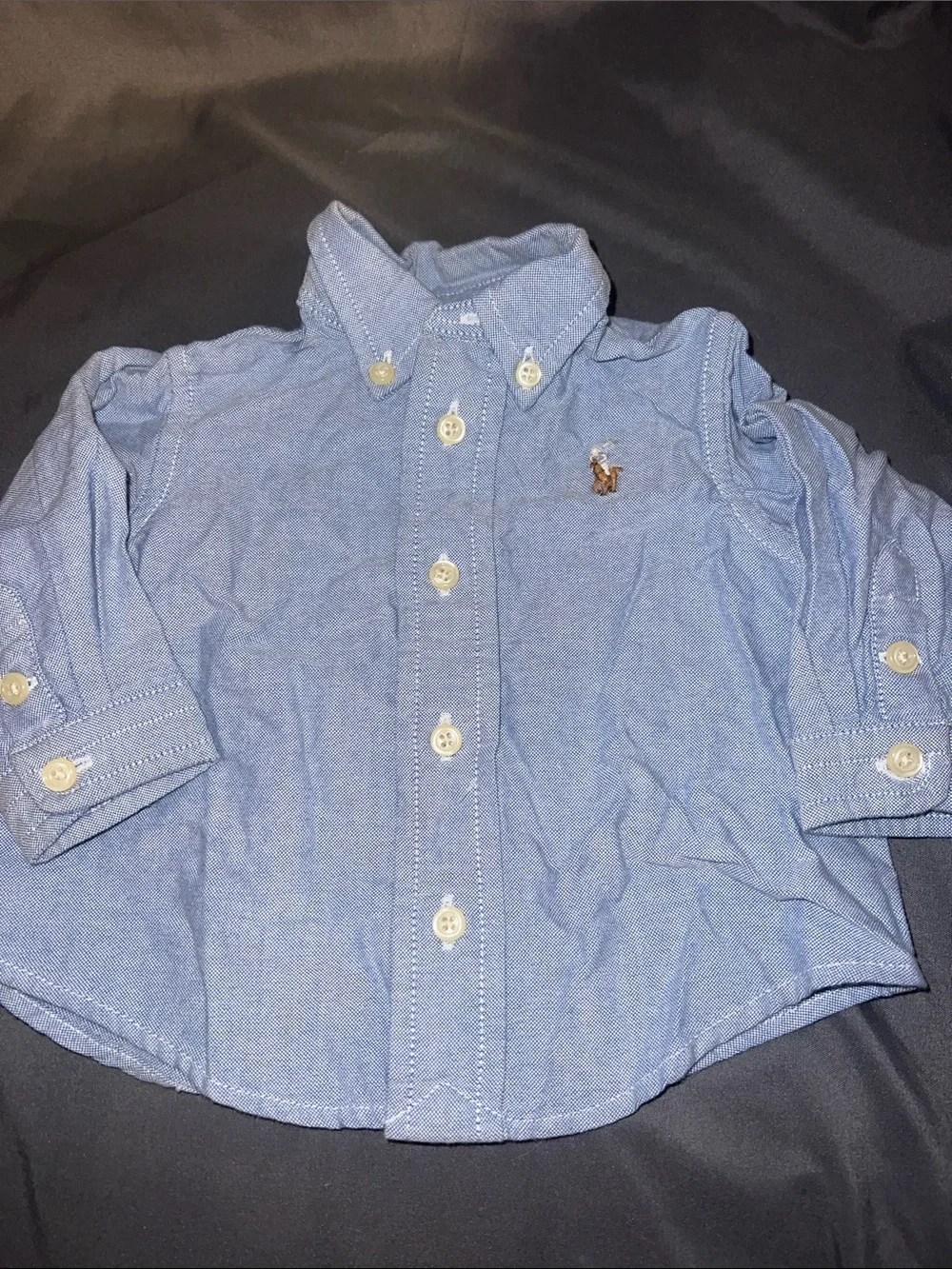 Ralph Lauren Baby Boy's Oxford Long Sleeve Button Up Shirt